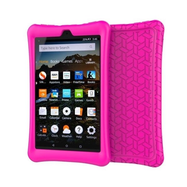 Xtrempro Xtrempro 11190 Silicone Protective Case for Amazon Fire HD 8 Rubber Tablet Cover - Pink 11190